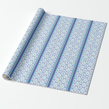 Papel de embrulho azul aqua com jarra de gengibre