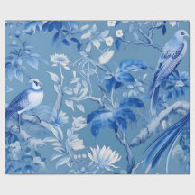 Papel de embrulho azul de Chinoiserie