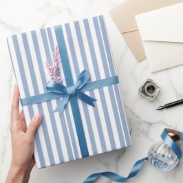 Papel de embrulho azul e branco listrado quadrado