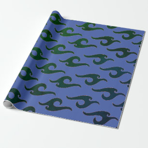 Papel de embrulho AZUL E PRETO PADRÃO JAPONÊS