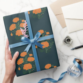 Papel de embrulho azul marigold