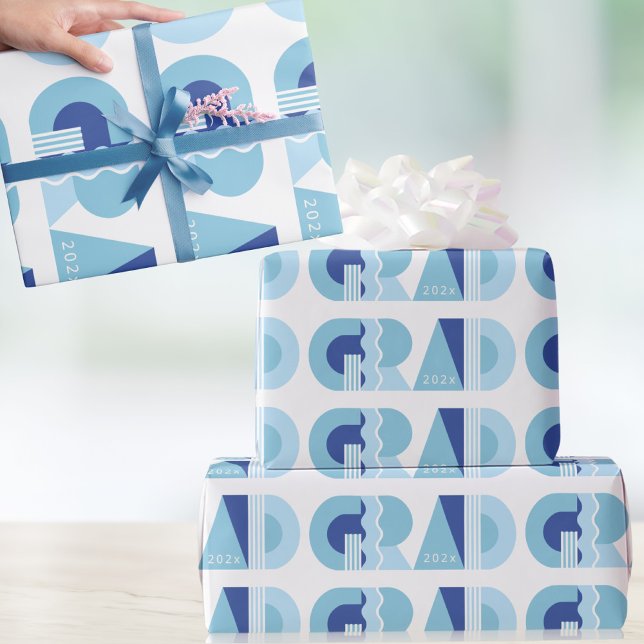 Papel de embrulho azul para presente da turma de f (Criador carregado)