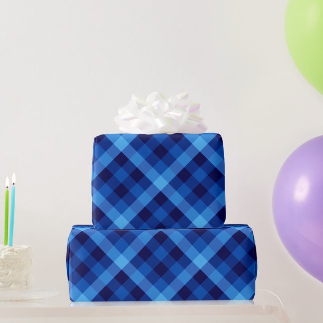Papel de embrulho azul para retrô-oceano (Presentes para festas)