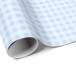 Papel de embrulho azul pastel xadrez