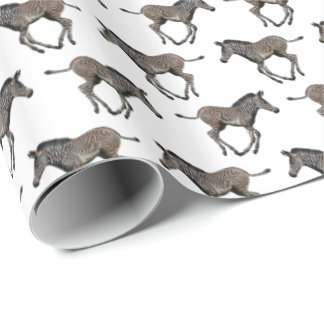 Papel de embrulho Baby Zebra Frenzy