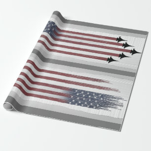 Papel de embrulho bandeira americana Aeronaves DIY