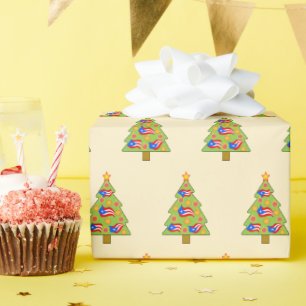 Papel de embrulho Bandeira da Árvore de Natal Bori