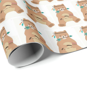 Papel de embrulho - Bebê Urso Corajoso