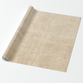 Papel de embrulho Bege Caqui Rústico de aniagem