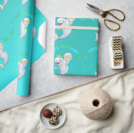 Papel de embrulho Beluga Boo