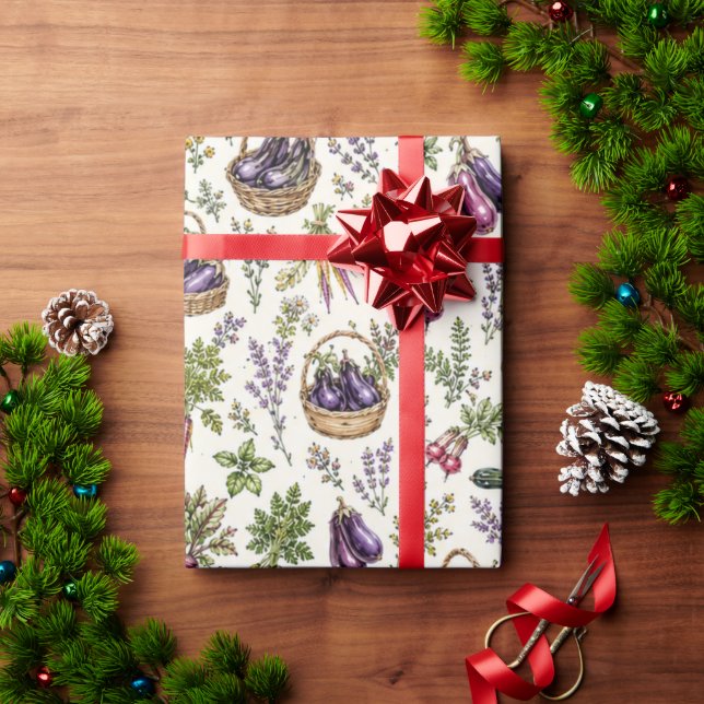 Papel de embrulho berinjela Chic (Presente de Natal)