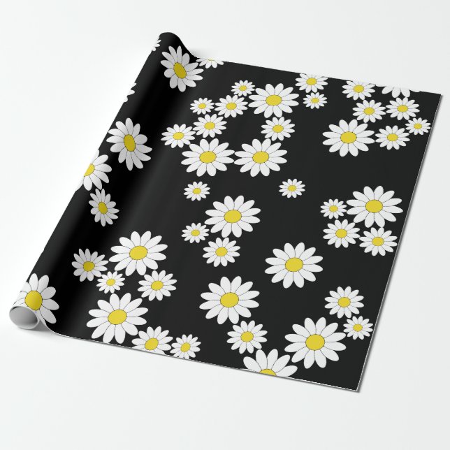 Papel de embrulho Black Daisy (Desenrolado)