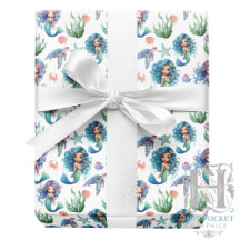 Papel de embrulho Blue Mermaid