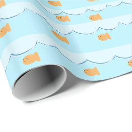 Papel de embrulho bonito do peixe dourado