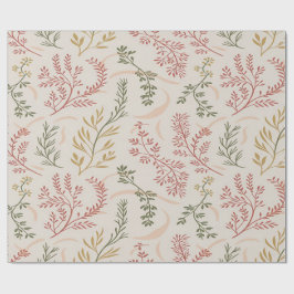 Papel de Embrulho Botânico de Flores Silvestres Mi