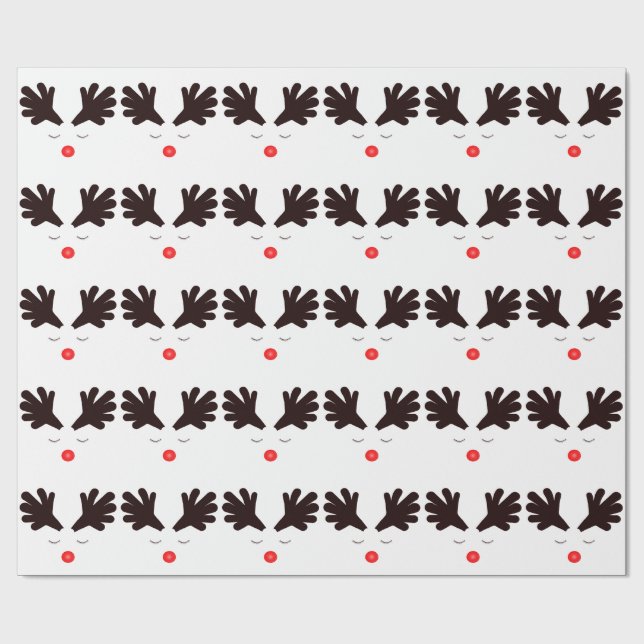 Papel de embrulho branco do Rudolph (Aberto)