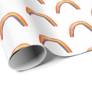 Papel de embrulho branco para arco-íris
