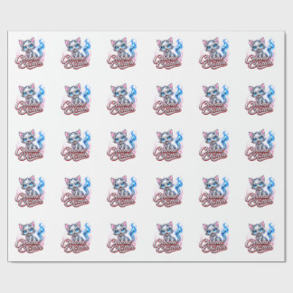 Papel de embrulho brilhante CHROME KITTEN
