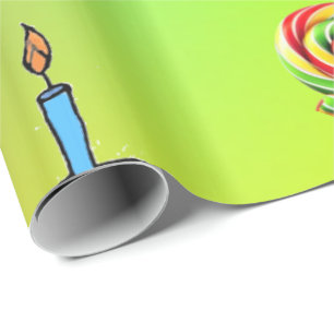 Papel de embrulho brilhante Feliz Aniversário