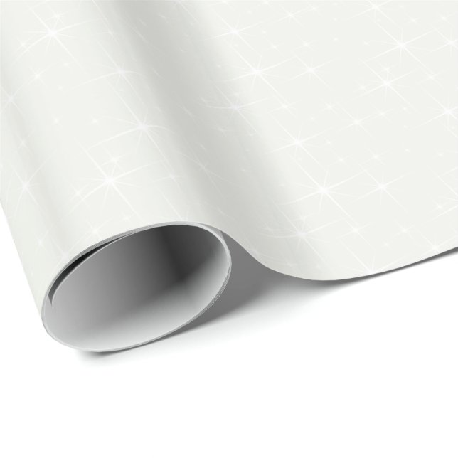 Papel de embrulho brilhante HAMbWG - Creme/Estrela (Ponta do rolo)