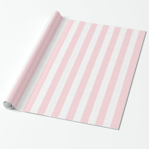 Papel de embrulho brilhante listra rosa e branco