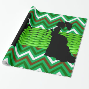 Papel de embrulho brilhante, mulheres africanas ve