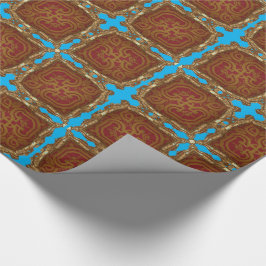 Papel de embrulho brilhante Peronnelle Bleu Barroc