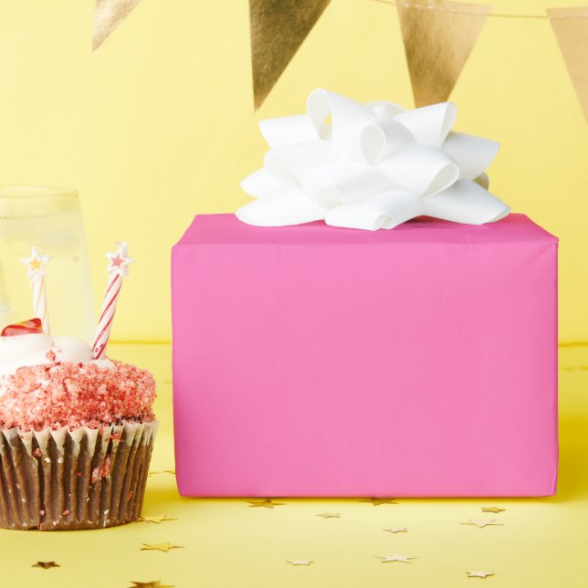 Papel de embrulho brilhante rosa quente (Festa de aniversário)