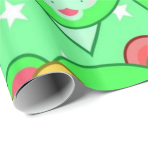 Papel de embrulho brilhante Urso Teddy colorido