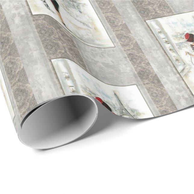 Papel de embrulho brilhante vitoriano (Ponta do rolo)