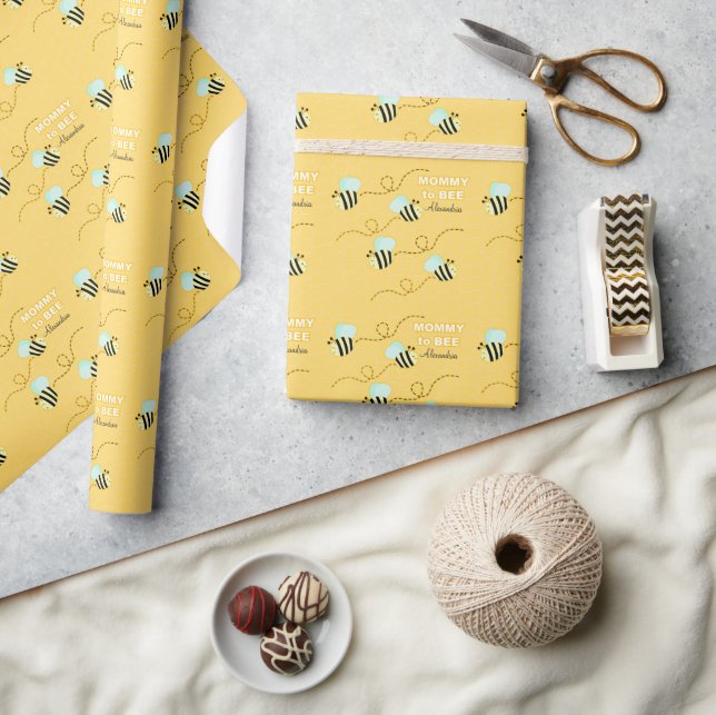 Papel de embrulho Bumble Bee Mamãe para Abelha (Artesanato)