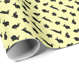 Papel de embrulho Bunny Frenzy (Amarelo)