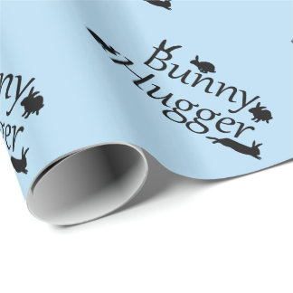 Papel de embrulho Bunny Hugger (Azul claro)