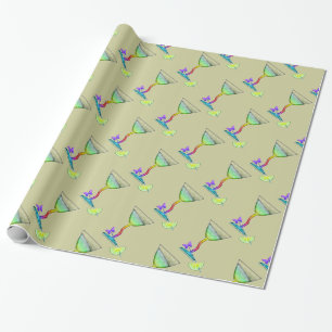 Papel de embrulho Butterfly Martini