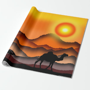 Papel de embrulho Camelo ao pôr do sol