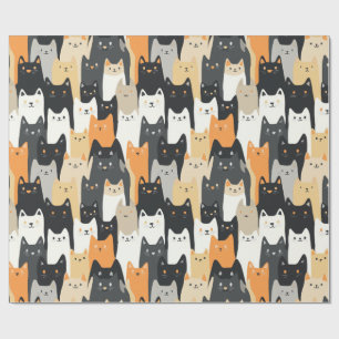 Papel de embrulho camuflado de gatinho