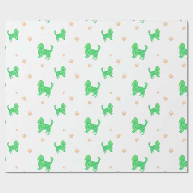 Papel de embrulho Cavalier – Presente verde minima (Aberto)