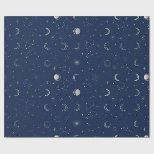 Papel de embrulho celeste azul-marinho
