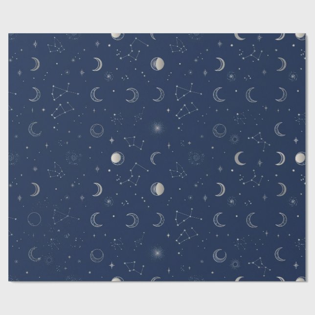 Papel de embrulho celeste azul-marinho (Aberto)