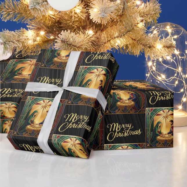 Papel de embrulho Cena de Natal (Feriados)