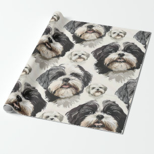 Papel de embrulho charme de Shih Tzu