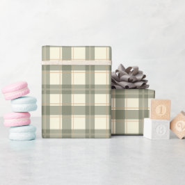 Papel de embrulho Classic Sage Tartan