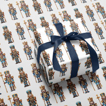 Papel de embrulho clássico do quebra-nozes