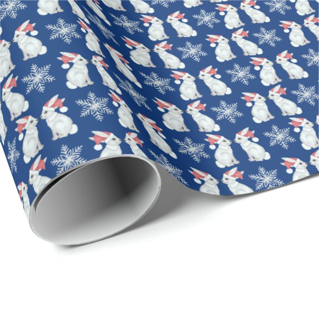 Papel de embrulho Coelhinhos de Papai Noel (Ponta do rolo)