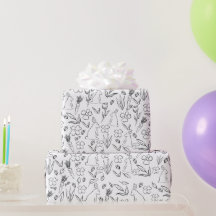 Papel de embrulho Coelho da floresta e cenoura