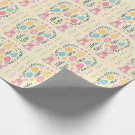 Papel de embrulho Coelho de Páscoa Rústico e Coroa