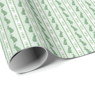 Papel de embrulho Coelhos e Hortênsias