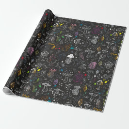 Papel de embrulho Cogumelos e Cristais
