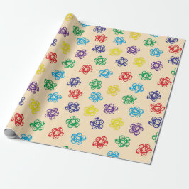 Papel de embrulho colorido com círculos geométrico