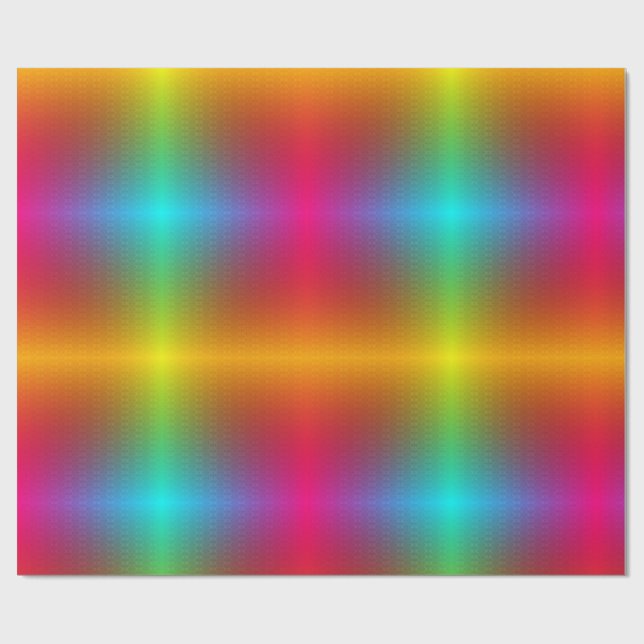 Papel de embrulho colorido com padrão de arco-íris (Aberto)